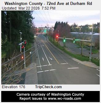 Washington County - 72nd Ave at Durham Rd live webcam